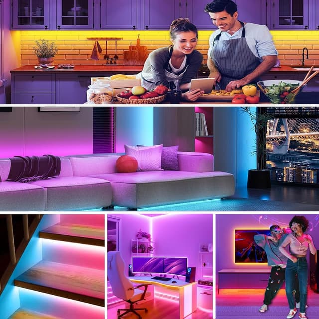 Thumbnail 6 de VEANANO V-Shape LED profile diffuser channel kit (6-pack) with milky cover, end caps and mounting clips