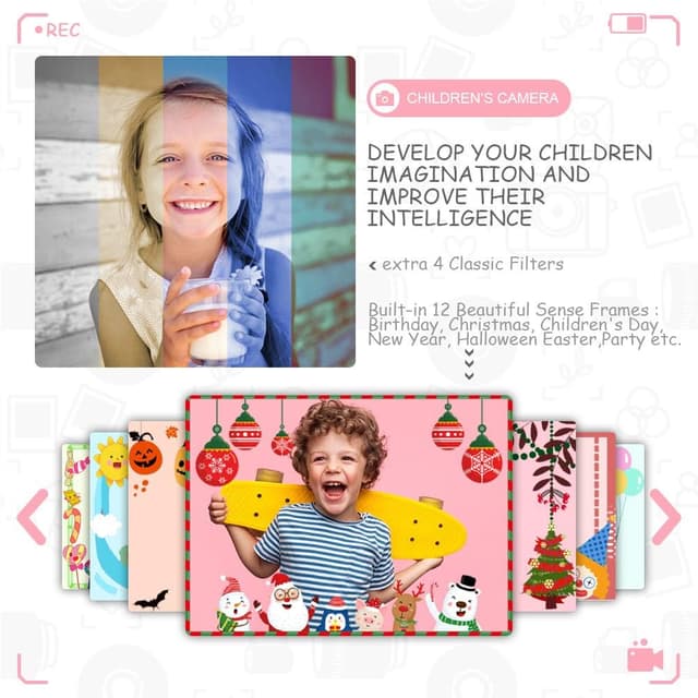 Thumbnail 1 de ITS HIN Y Kinderkamera Digitalkamera mit 12 MP