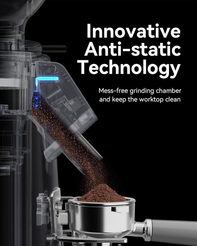 Detalle de MOKKOM 64mm flat burr grinder timer