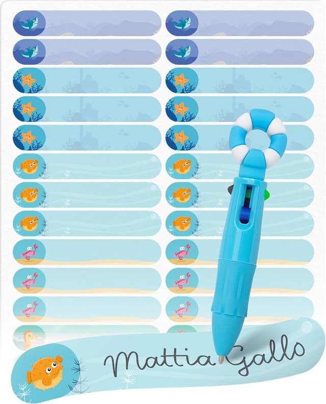 Detalle de Etichette adesive scuola 0+ da 50x7 mm