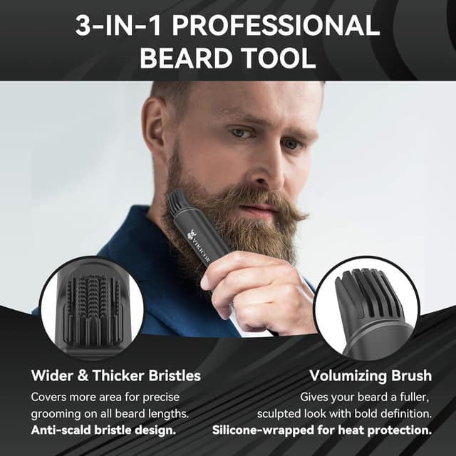 Thumbnail 1 de VIKICON Beard Straighteners Brush 3-in-1