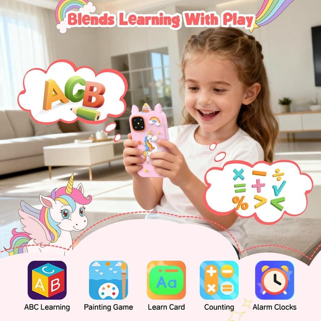 Thumbnail 2 de Kids Smart Phone Mini Toddler Cell Phone for Girls