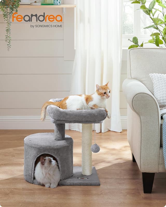 Detalle de Feandrea Cat Tree PCT50WV1 – Compact cat tower with sisal scratching post