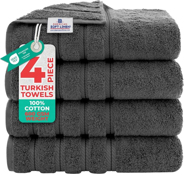 Imagen de American Soft Linen Bath Towel Set 27 x 54 in en OfertitasTOP