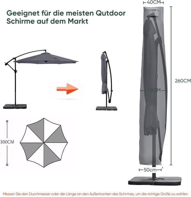 Detalle 2 de Sekey Custodia Ultra Resistente per Ombrello 260x65cm