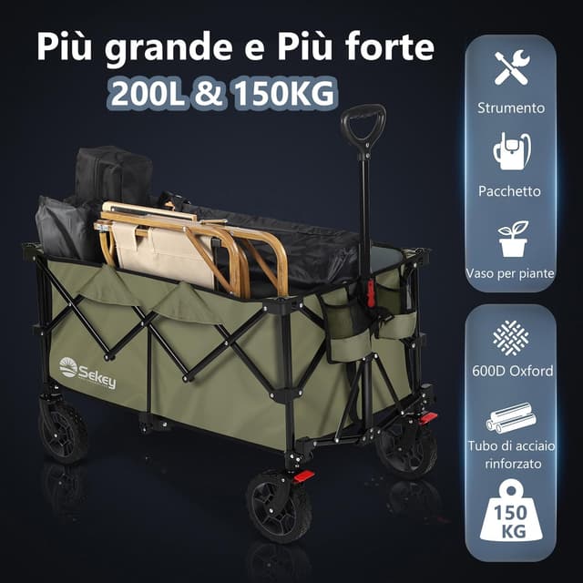 Thumbnail 1 de Sekey XXL Plus Carrello Pieghevole 200L 150KG
