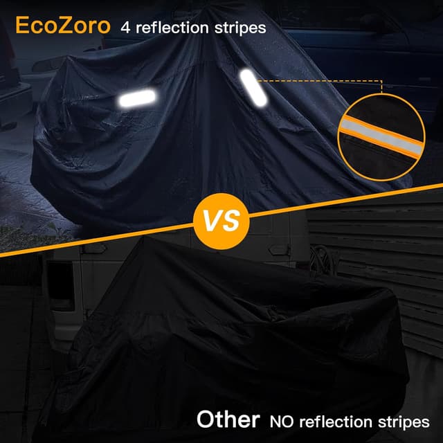 Thumbnail 6 de EcoZoro 300D Heavy Duty Motorcycle Cover (All-Season Waterproof) with Lock Holes, Reflective Strips & Storage Bag