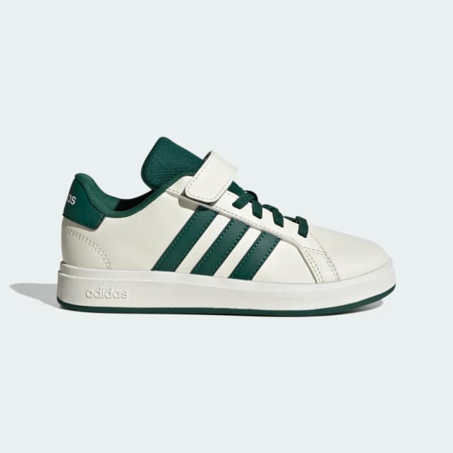 Detalle de Adidas Grand Court 2.0 para niños en color blanco