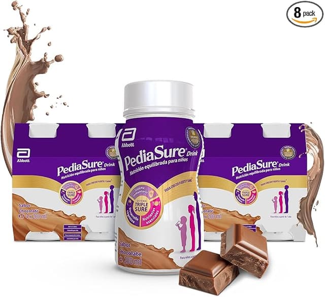 Detalle de Pediasure Drink 🍫 Chocolate, Complemento para Niños, Pack 8x200ml