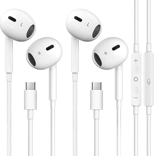 Detalle de USB-C headphones 2 pack for iPhone 17