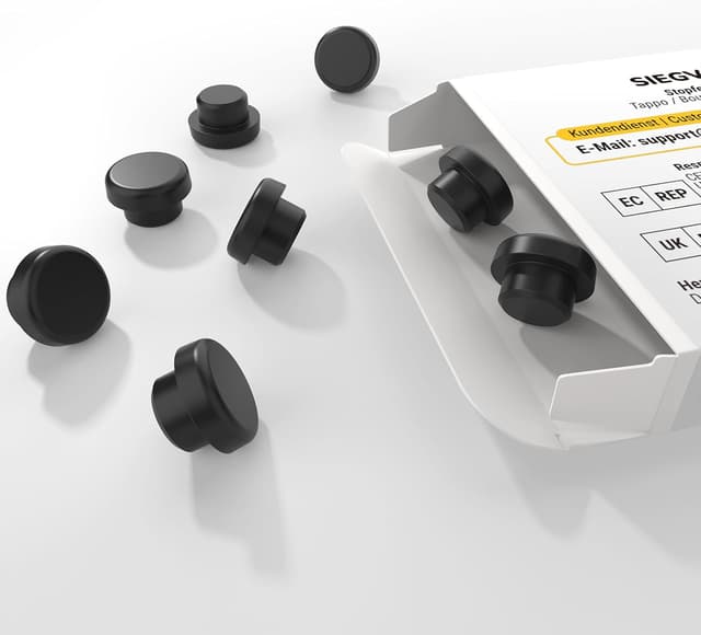 Detalle de Siegvoll Gummistopfen-Set für Dometic-Schrauben (8-teilig) – Schutzgummistopfen für Wohnmobil-Kochfelder