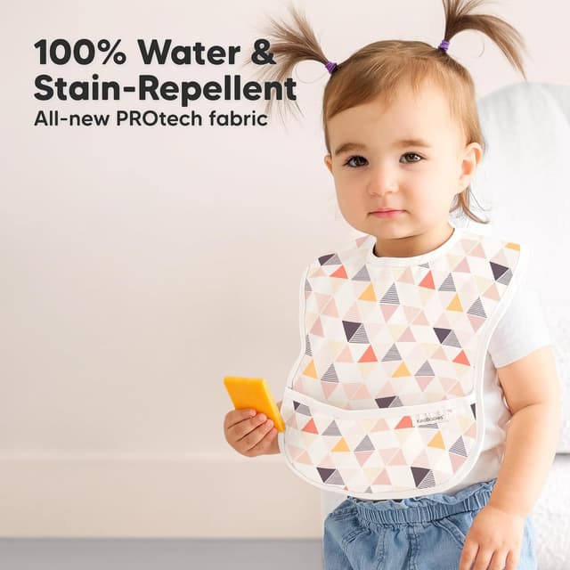 Detalle 2 de Prism 3-Pack Waterproof Baby Bibs with Large Catcher