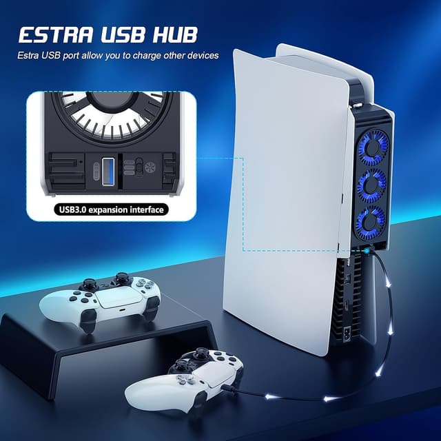 Thumbnail 4 de HUIJUTCHEN Lüfter für PS5 2‑Stufen Kühlungsgerät