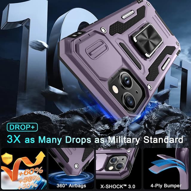 Thumbnail 2 de DEERLAMN Case for iPhone 15 Deep Purple