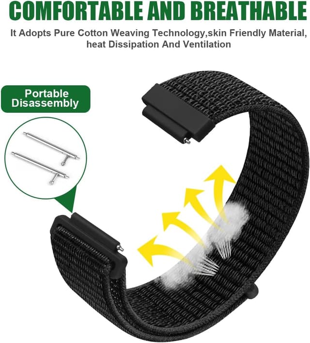 Thumbnail 4 de Vicloon Fabric Nylon Uhrenarmband 20 mm