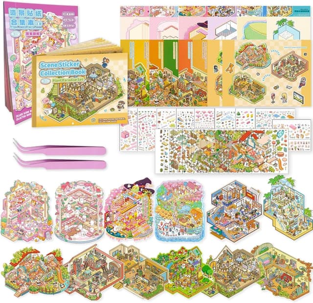 Imagen de Kunoli 3D House Sticker Kit 40 sets 🧩 en OfertitasTOP