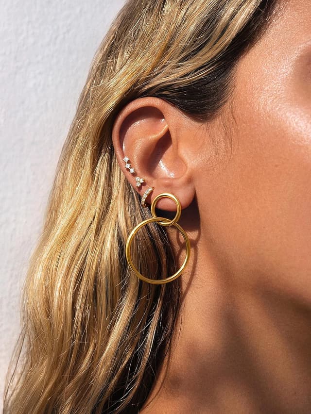 Thumbnail 3 de SINGULARU Sister orecchini in ottone placcato oro 18Kt o rodio