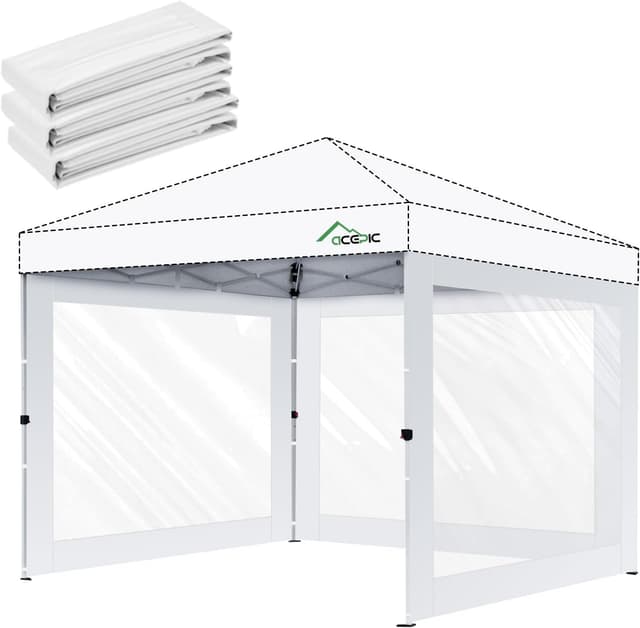 Imagen de Lot de 3 Parois Latérales 3x3m Tonnelle PVC 8 Mil en OfertitasTOP