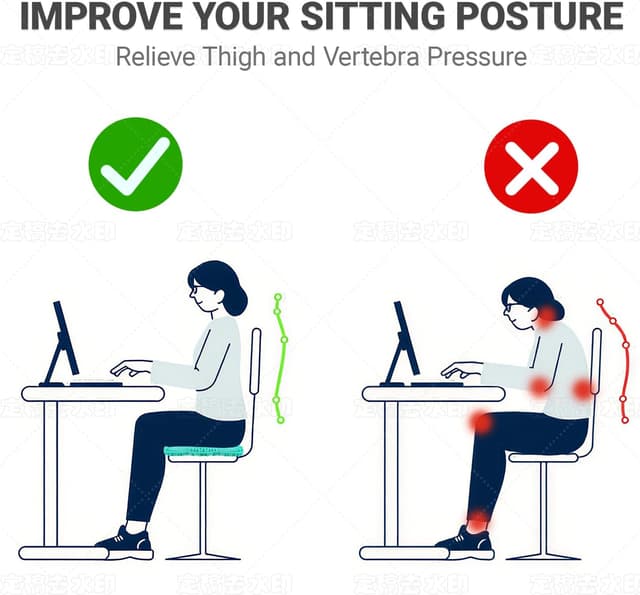 Thumbnail 3 de Firhuza Gel Seat Cushion 46 x 37 x 5 cm