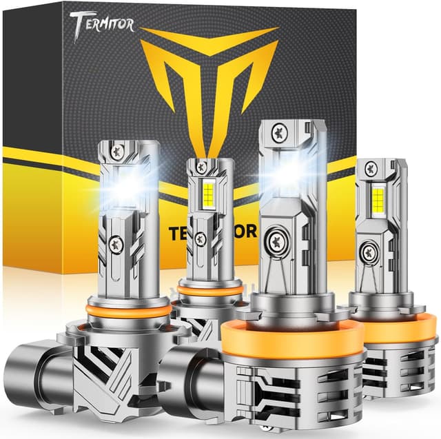Thumbnail 6 de Termitor Upgraded 9005/9006 Light Bulbs Combo (Pack of 4) with Cooling Fan, 6500K White, 100,000LM