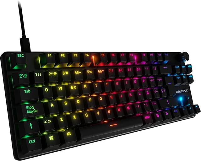 Detalle de NEWSKILL Serike V2 TKL Teclado mecánico RGB con switches hot-swap