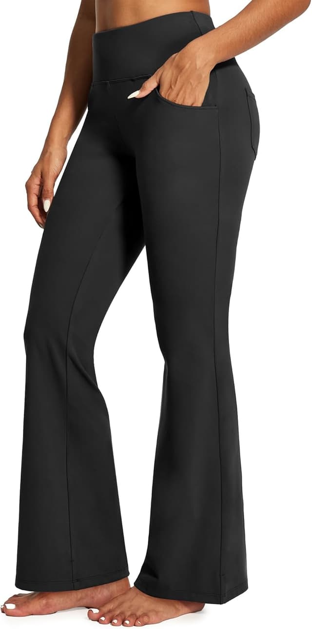 Detalle de IUGA Yoga Pants High Waist Wide Leg 4 Pockets