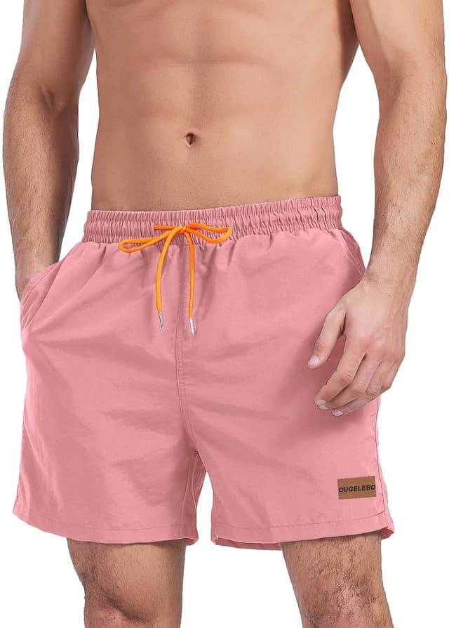 Thumbnail 6 de Ougelebo Badehose Herren mit Reißverschlusstasche Schnelltrocknend