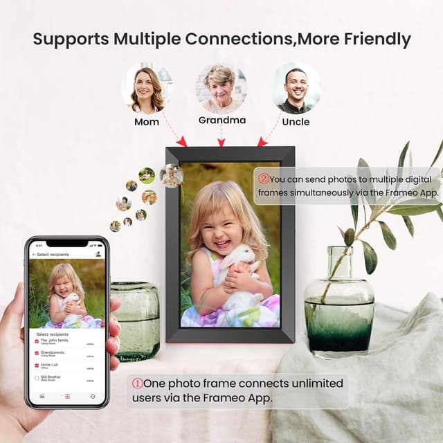 Thumbnail 5 de FRAMEO Digitaler Bilderrahmen 10,1" IPS 32GB 🖼