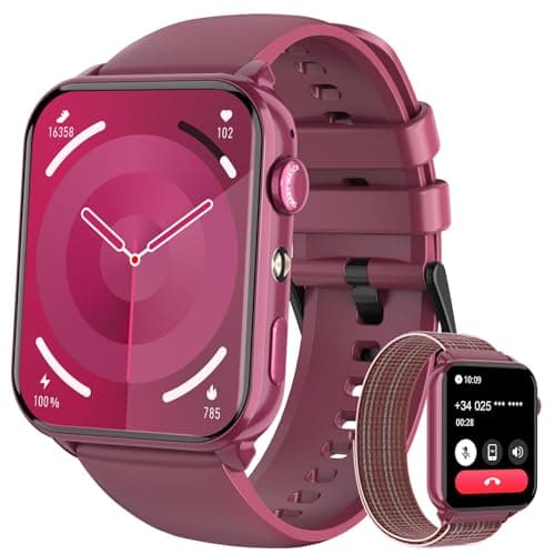 Detalle de Baolubao Reloj Inteligente Mujer 1.91" con linterna LED, llamadas Bluetooth y 2 correas (IP68)