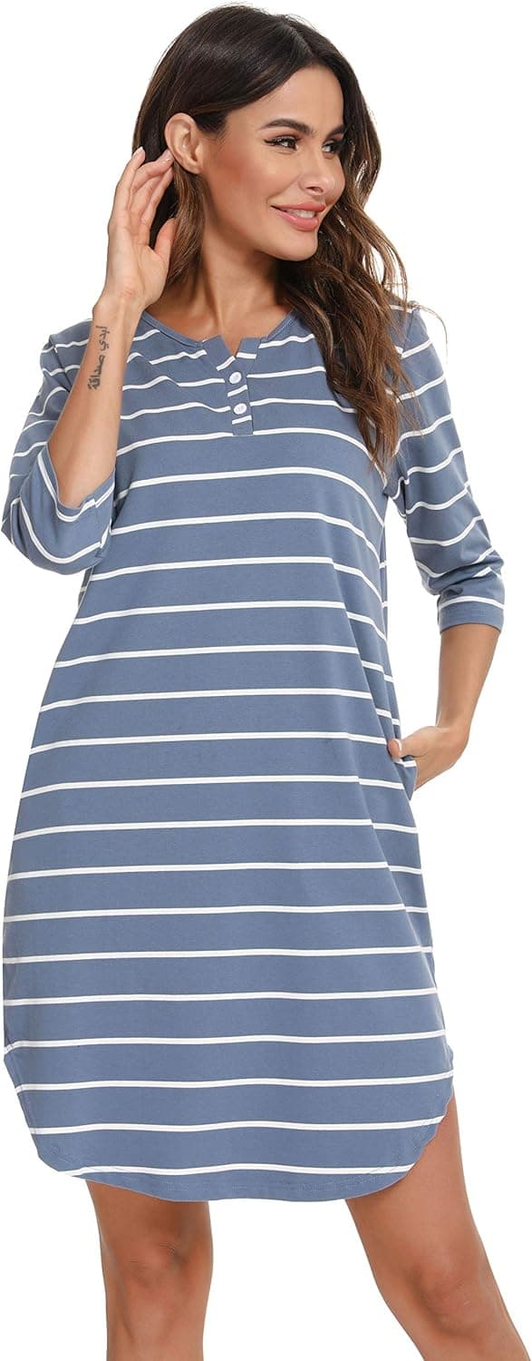 Thumbnail 6 de Vlazom Nachthemd mit V-Ausschnitt S-XXL