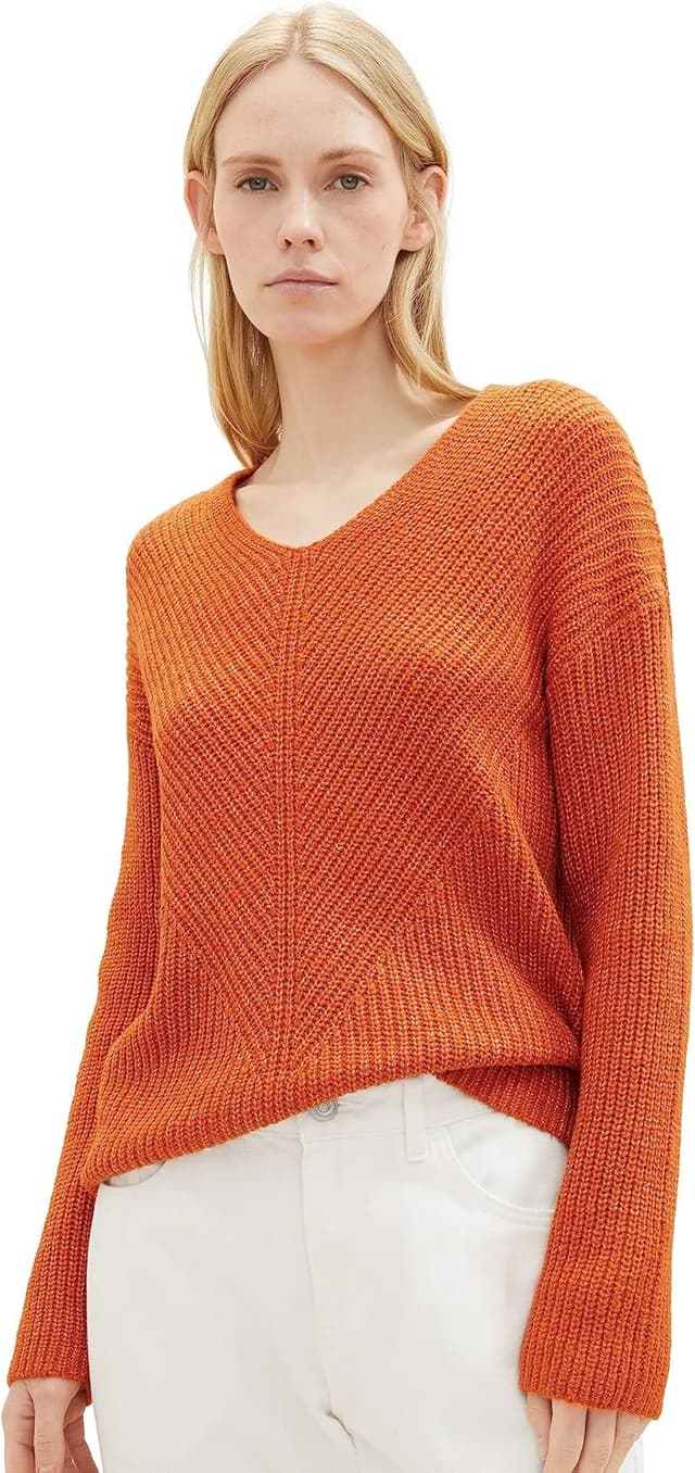 Detalle 2 de TOM TAILOR 1042956 pullover donna con scollo a V
