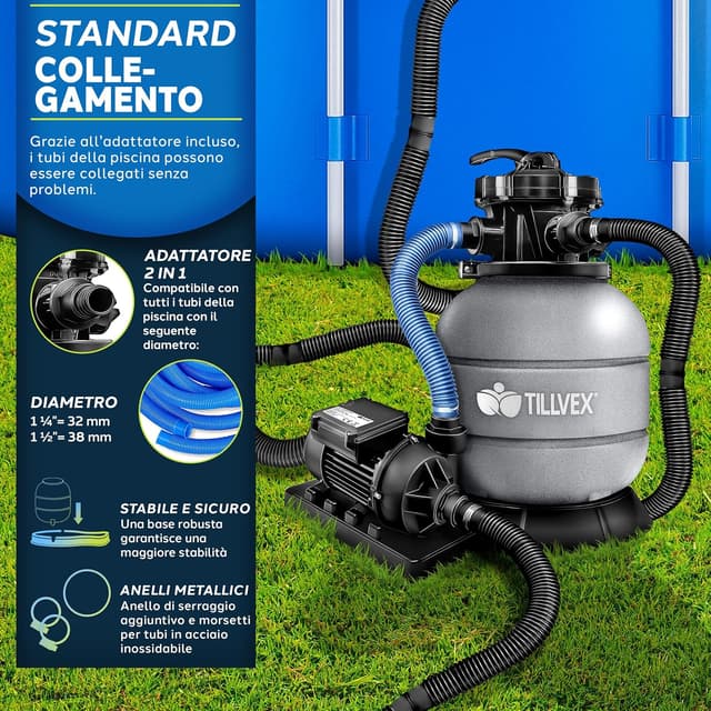 Thumbnail 5 de Tillvex Pompa Filtro Piscina 7900 L/h