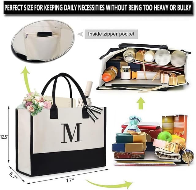 Detalle 2 de Aucuu Borsa Tote a Mano da Donna grande per lavoro e laptop 15,6" in tela con tracolla