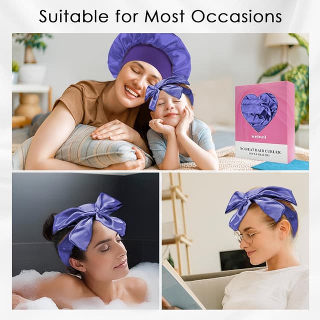 Detalle de weiwei Satin Heatless Overnight Curls: Lockenwickler-Set ohne Hitze (für lange Haare, 9-teilig)