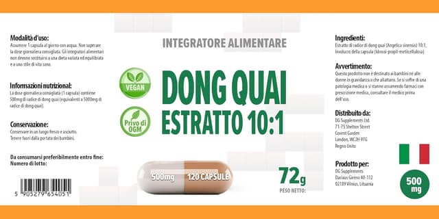 Thumbnail 4 de Hepatica Dong Quai 5.000 mg Äquivalent (10:1 Extrakt, 500 mg) – 120 vegane Kapseln
