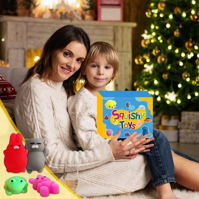 Detalle 2 de 200-Piece Mochi Squishy Toys (Kawaii Squishies) Bulk Pack for Kids’ Prizes, Easter Egg Fillers & Goodie Bags