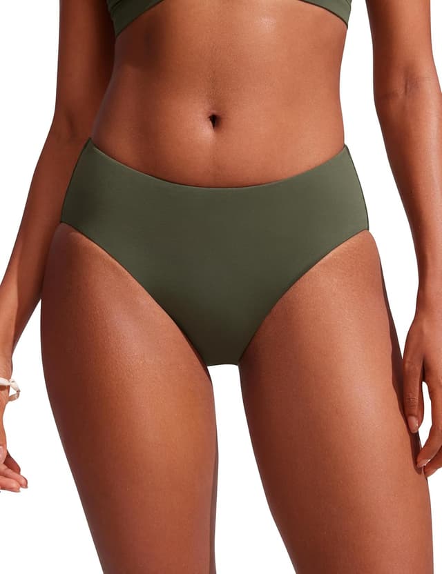 Detalle de CRZ YOGA Bikini Bottoms da donna a vita media con copertura totale