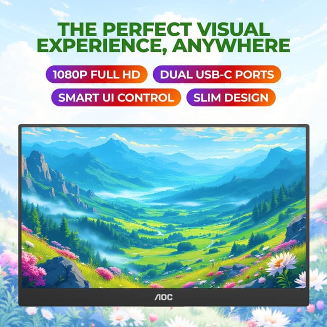 Thumbnail 1 de AOC 16T20 Portable Monitor 15.6"