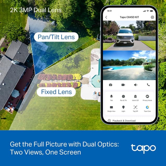 Detalle 1 de Tapo C645D KIT 2K Dual Lens Solar