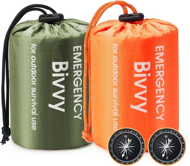 Detalle de Esky Esky Couverture de Survie – sac de couchage d’urgence thermique imperméable avec boussole