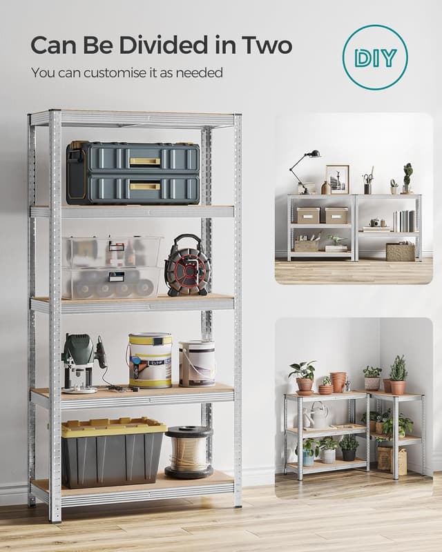 Thumbnail 6 de SONGMICS GLR40SV 5‑Tier Storage Shelf 40x90x180 cm