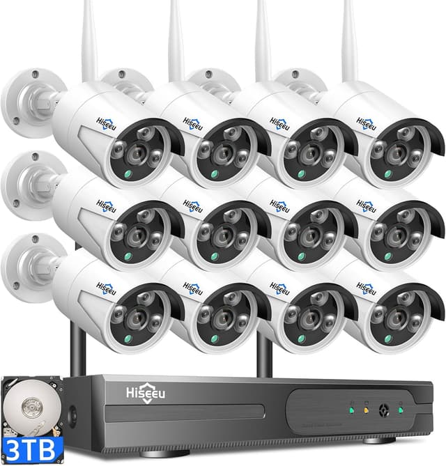Detalle de Hiseeu Pro 5MP 12-Pack WiFi Cameras