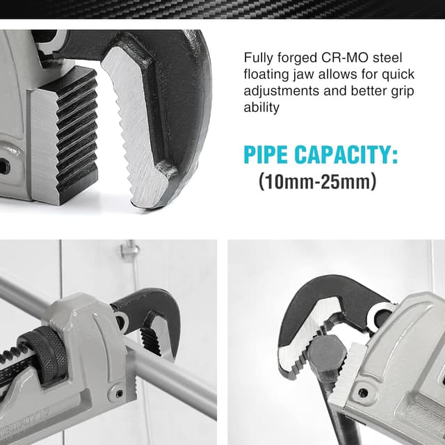 Detalle 2 de DURATECH clé serre-tubes aluminium 250 mm