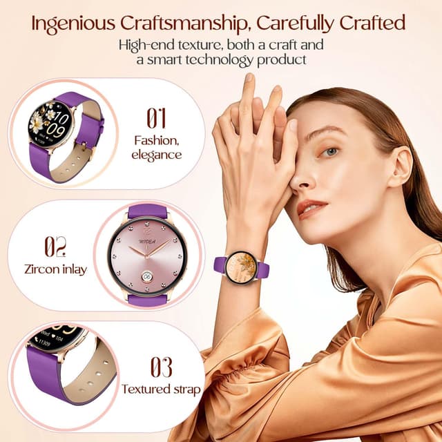 Detalle 2 de Smartwatch donna Orologio Smartwatch Donna da-Fit con Bluetooth 5.0, display 1.32" e IP67