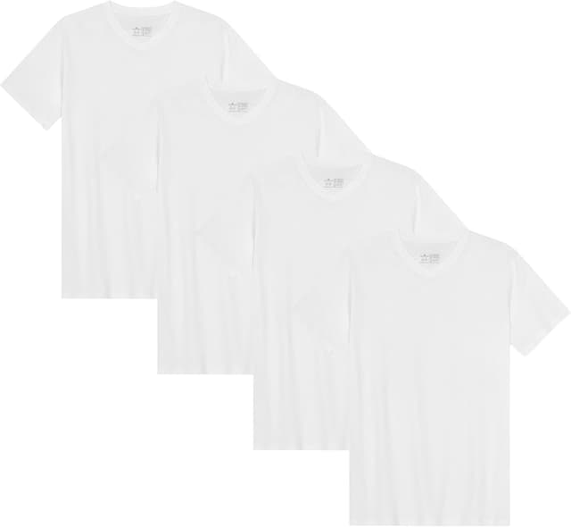 Thumbnail 6 de Danish Endurance T-Shirts en coton bio et modal – col en V, manches courtes, multipack (lot 1, 2 ou 4)
