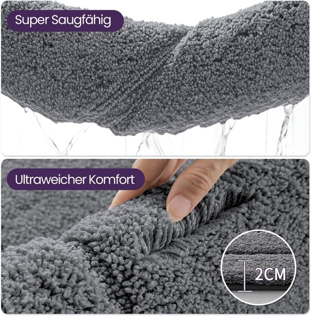 Thumbnail 6 de DEXI Badematte grau 50 x 80 cm