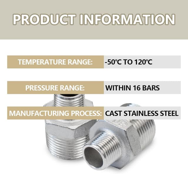 Detalle de Edelstahl Reduzierverbinder BSP 3/8 auf 1/2