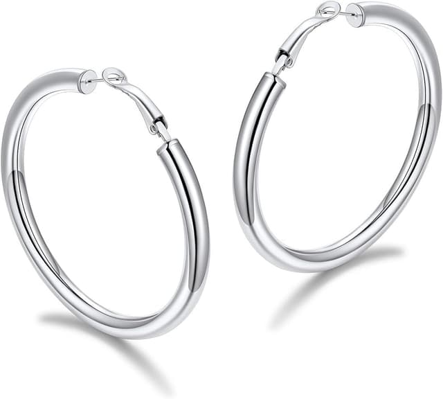 Detalle de Hoop Earrings Stainless Steel 40mm