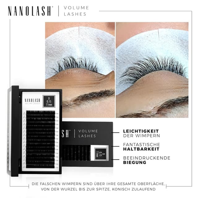 Detalle 2 de Nanolash Wimpern für Volumentechnik 0.12 C