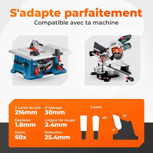 Thumbnail 5 de BAUBECK Parent Lame scie circulaire PRO+ Ø216